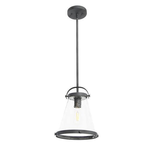 Hello Honey® Robert Stevenson Lighting Wesley Metal & Seedy Glass Ceiling Light